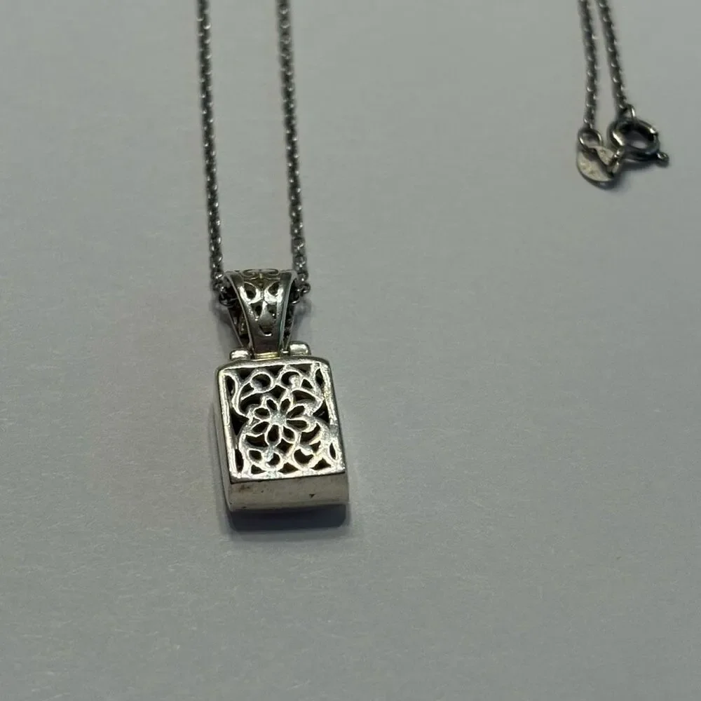 Silver Chain with Silver Toned Pendant